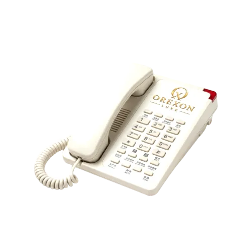 White corded landline phone standard model for hotel rooms - OREXON LUXE
